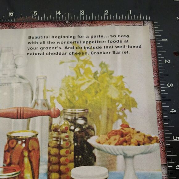 1961 Cracker Barrel - Kraft Sharp Cheddar Cheese - Party Buffet - Vtg PRINT AD - Picture 6 of 12